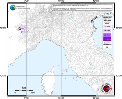 Mappa territorio comunale con almeno 3 questionari
