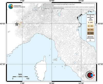 Mappa territorio comunale con almeno 3 questionari