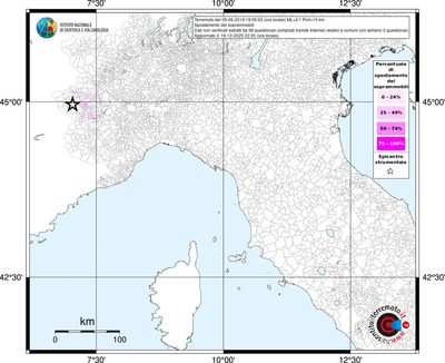 Mappa territorio comunale con almeno 3 questionari