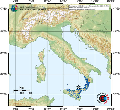 Area di invio delle email agli iscritti