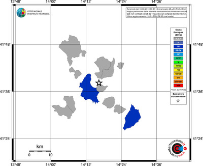 Mappa EMS - territori comuni
