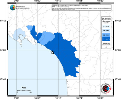 Mappa territorio comunale con almeno 3 questionari