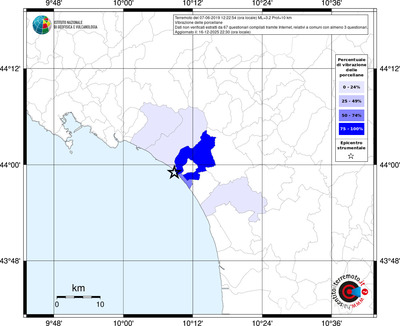 Mappa territorio comunale con almeno 3 questionari