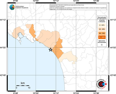Mappa territorio comunale con almeno 3 questionari