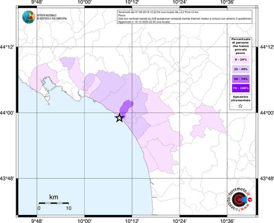 Mappa territorio comunale con almeno 3 questionari