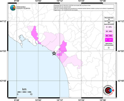 Mappa territorio comunale con almeno 3 questionari
