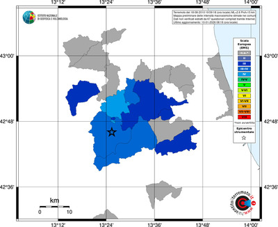 Mappa EMS - territori comuni