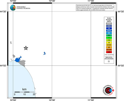 Mappa EMS - territori località