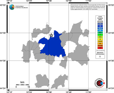 Mappa EMS - territori comuni