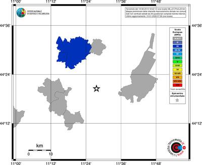 Mappa EMS - territori comuni