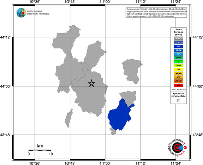 Mappa EMS - territori comuni