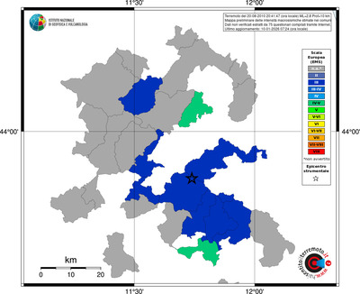 Mappa EMS - territori comuni