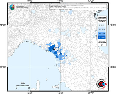Mappa territorio comunale con almeno 3 questionari