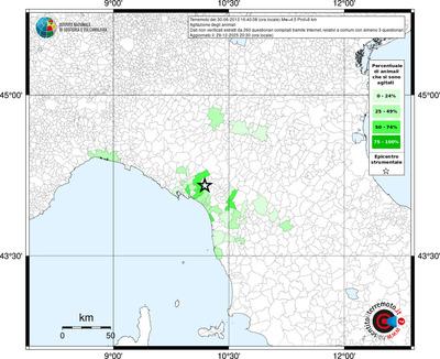 Mappa territorio comunale con almeno 3 questionari