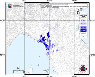 Mappa territorio comunale con almeno 3 questionari