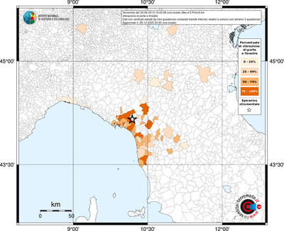 Mappa territorio comunale con almeno 3 questionari