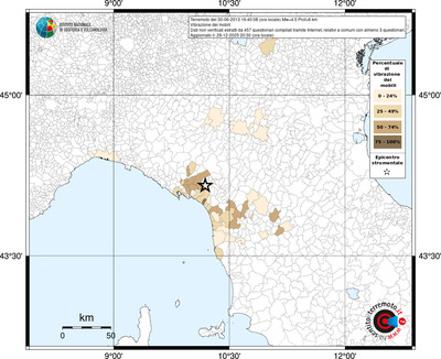 Mappa territorio comunale con almeno 3 questionari