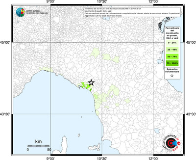 Mappa territorio comunale con almeno 3 questionari