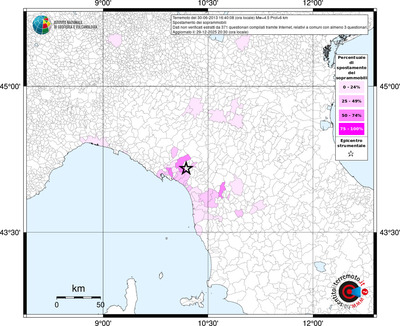 Mappa territorio comunale con almeno 3 questionari