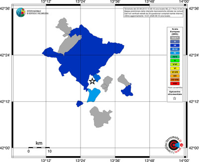 Mappa EMS - territori comuni