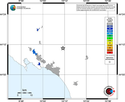 Mappa EMS - territori località