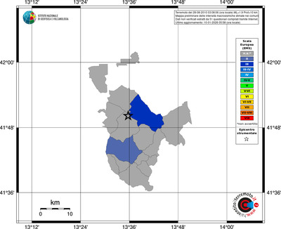 Mappa EMS - territori comuni