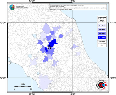 Mappa territorio comunale con almeno 3 questionari
