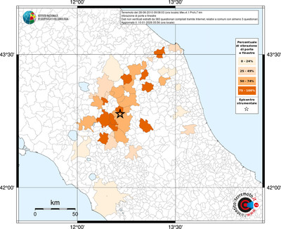 Mappa territorio comunale con almeno 3 questionari