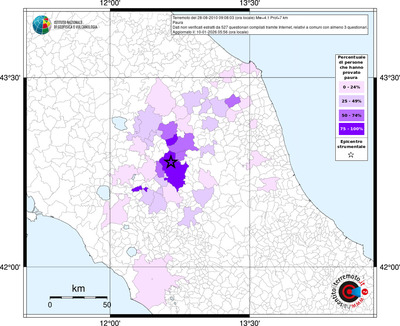 Mappa territorio comunale con almeno 3 questionari