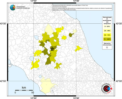 Mappa territorio comunale con almeno 3 questionari