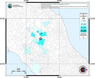 Mappa territorio comunale con almeno 3 questionari