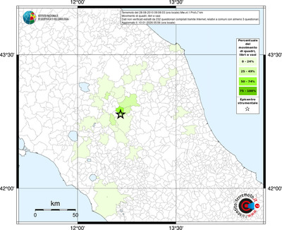 Mappa territorio comunale con almeno 3 questionari