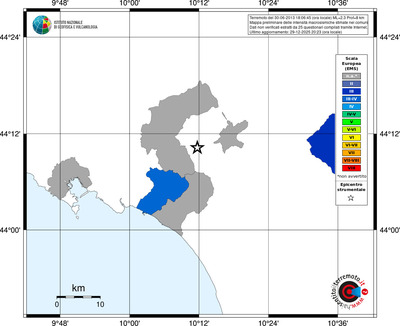 Mappa EMS - territori comuni