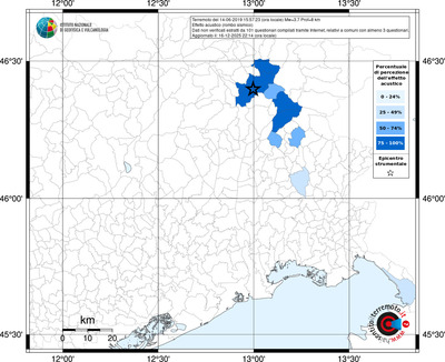 Mappa territorio comunale con almeno 3 questionari