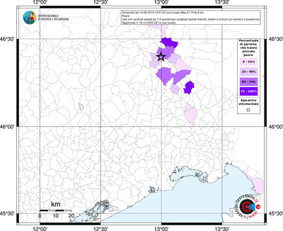 Mappa territorio comunale con almeno 3 questionari