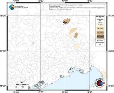 Mappa territorio comunale con almeno 3 questionari