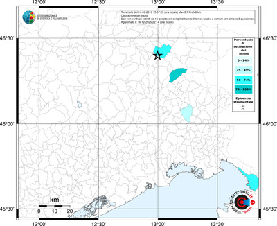 Mappa territorio comunale con almeno 3 questionari