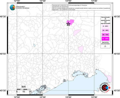Mappa territorio comunale con almeno 3 questionari