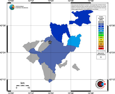 Mappa EMS - territori comuni