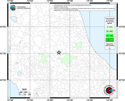 Mappa territorio comunale con almeno 3 questionari