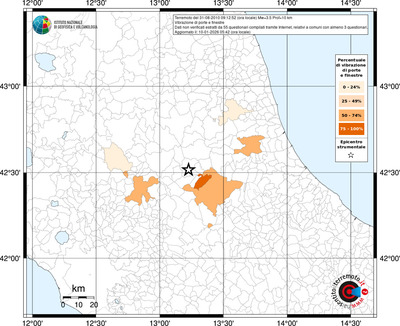 Mappa territorio comunale con almeno 3 questionari
