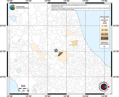 Mappa territorio comunale con almeno 3 questionari