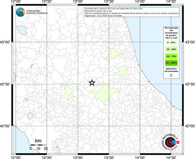 Mappa territorio comunale con almeno 3 questionari