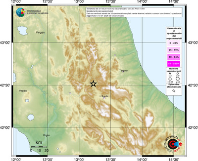 Mappa comuni con almeno 3 questionari