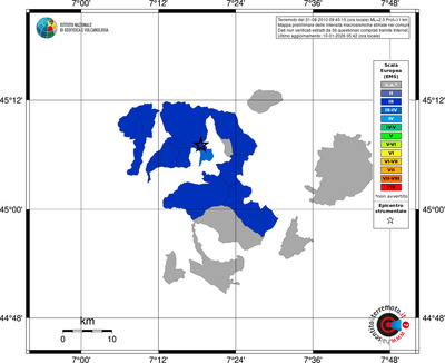 Mappa EMS - territori comuni