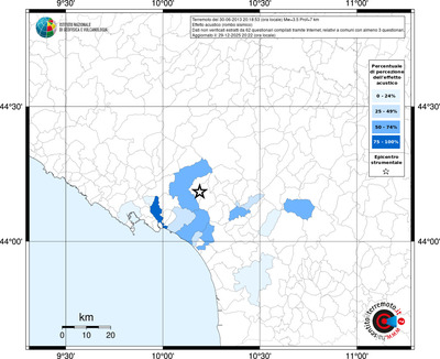 Mappa territorio comunale con almeno 3 questionari