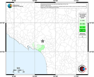 Mappa territorio comunale con almeno 3 questionari