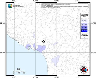 Mappa territorio comunale con almeno 3 questionari
