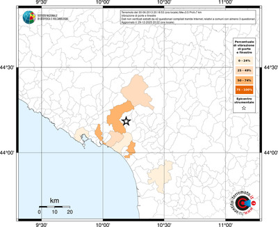 Mappa territorio comunale con almeno 3 questionari