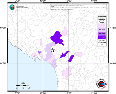 Mappa territorio comunale con almeno 3 questionari